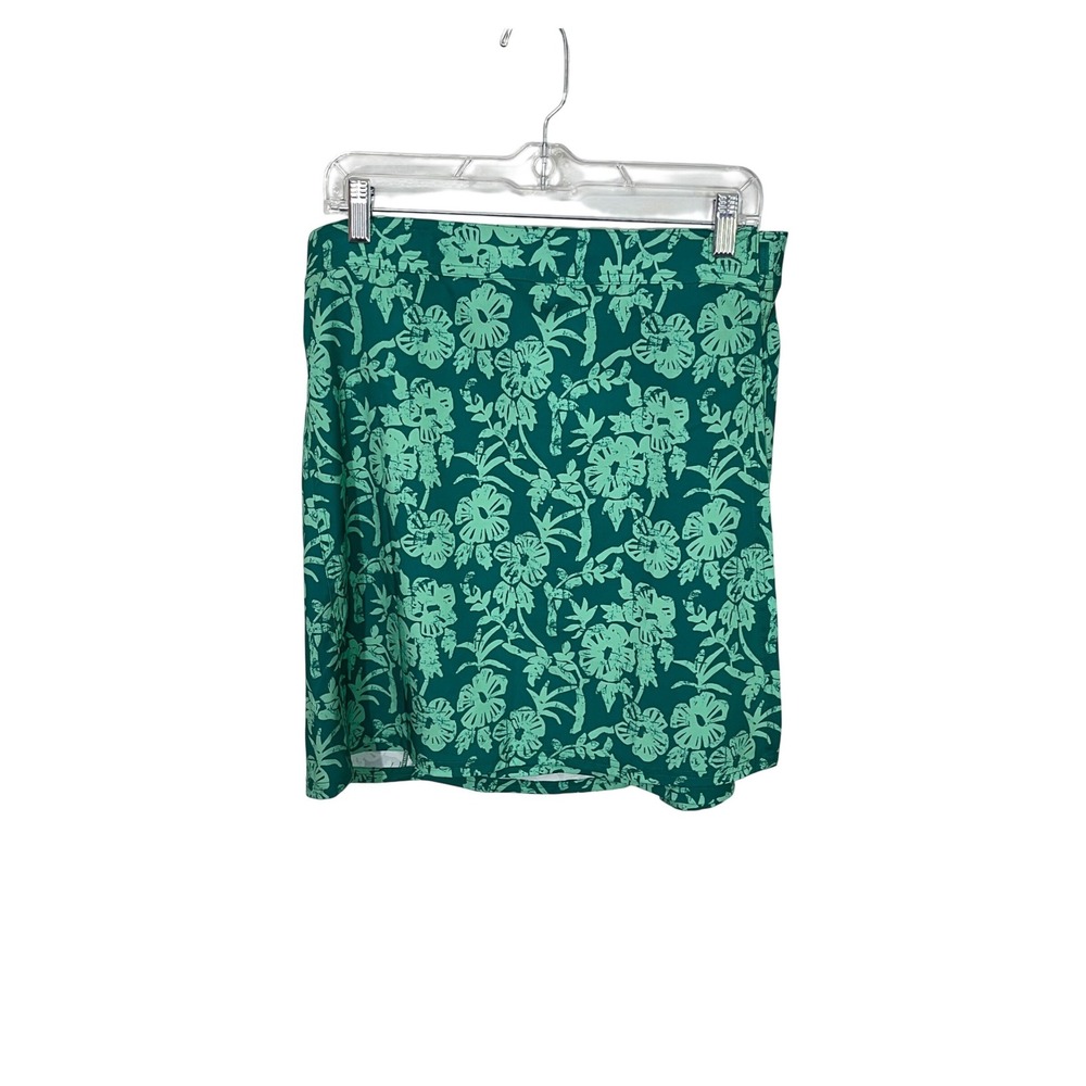 RipSkirt Hawaii Wrap Skirt Womens Medium Green Tropical Floral Beach Mini